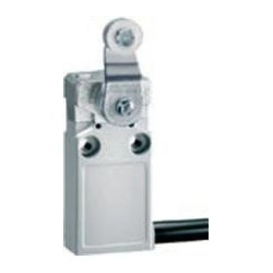 Wyłącznik krańcowy dźwignia uchylna z rolką, rolka metalowa, obudowa metalowa, IP67, z przewodem 2 m, 1R 1Z migowe KPE2S11