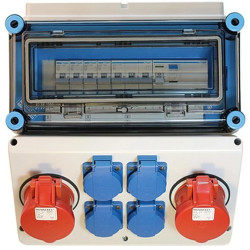 Rozdzielnica gniazdowa 2x16A 400V 4x16A 230V IP65 Mi-GN/Z 400001 HENSEL