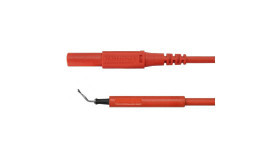 Przewód pomiarowy AL 8322 / ZPK / 1 / 50 / RT, PVC, 19A, 600V, kolor: Czerwony, dł. 500mm, CAT II 600V, -10 →