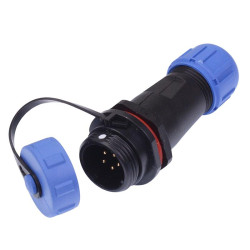 5 Pin Waterproof W13 Male Socket Cable Connector IP68