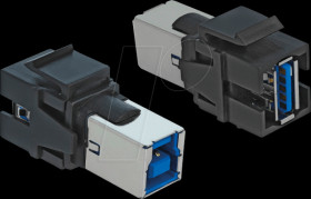 86395 Keystone Module USB 3.0 A female &gt; USB 3.0 B female black