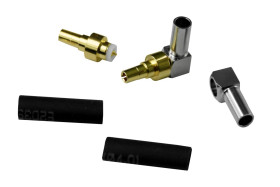 Złącze CRC9 kątowe, zaciskane na RG174