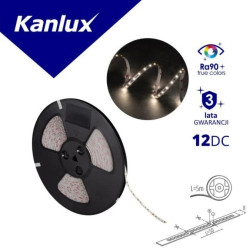 Taśma LED 12V L60 11W/M 12 IP00-CW 900lm/m 6000K Ra90 rolka 5mb 3 lata Gwarancji 33304