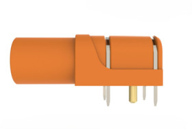 4 mm panel socket, PCB connection, CAT III, brown, SWEB 8094 AU / BR