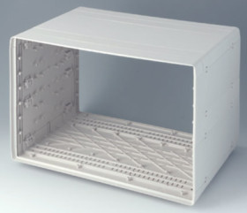 19 inch enclosure, 63 HP, (W x H x D) 367 x 276.5 x 250 mm, ABS, gray white, A0266070