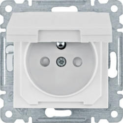 Lumina Gniazdo zasilające z uziemieniem i pokrywą przesłony styków 16 A/250 VAC biały WL1140