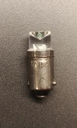 Żarówka LEDOWA 12V BA9S zielona wklęsła