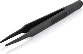 ESD plastic tweezers, insulated, antimagnetic, carbon fibre plastic, 115 mm, 92 09 01 ESD