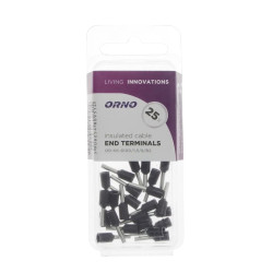 Tulejka miedziana izolowana przekrój do 1.5mm2 dł.8mm, blister 25szt.