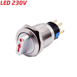 Przełącznik podświetlany LED 230V (czerwony) 22mm