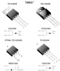 V20120S-E3 High Voltage Trench MOS Barrier Schottky Rectifier Ultra Low VF = 0.50 V at IF = 5 A