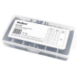 Zestaw rurek termokurczliwych czarne, 6 średnic, 10cm - 170 sztuk