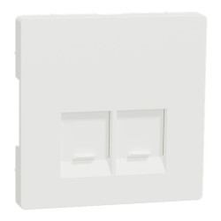 Enjo simple RJ45x2 blanc mat