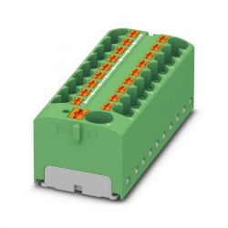 Blok rozdzielczy PTFIX 10/18X4 GN, zielone złącze przemysłowe - 18 punktów przyłączeniowych o przekroju 4mm2 /8szt./
