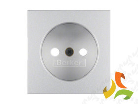 B.Kwadrat/B.7 Płytka czołowa do gniazda bez uziemienia aluminium mat lakierowany 3961038994 HAGER