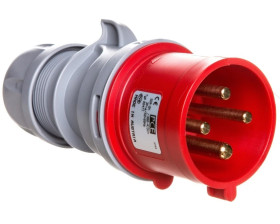 Wtyczka przenośna 32A 4P 400V czerwona IP44 TURBO SHARK 024-6TT