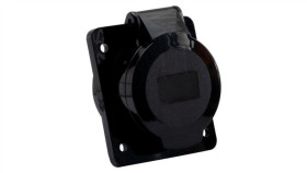 Gniazdo Siłowe Tablicowe Skośne 16A 5P /Fe/ Czarne