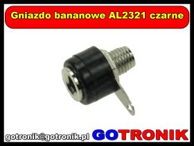 Gniazdo bananowe AL2321 czarne