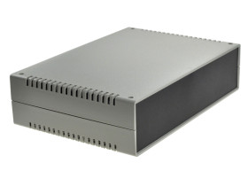 Obudowa; do przyrządów; pulpitowa; G758V; ABS; 260mm; 180mm; 65mm; jasnoszary; zaślepki czarne ABS; otwory wentylacyjne; Gainta;