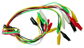 PRZEWODY POMIAROWE Z KROKODYLKAMI 44MM - KOMPLET 5 SZTUK (KABMIER2792)