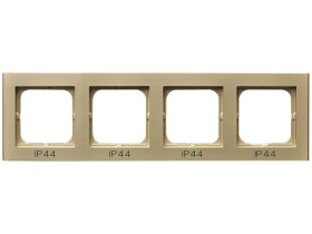 SONATA METALIK Ramka 4 poczwórna do wyłączników IP44 szampański złoty RH-4R/39 OSPEL