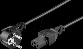 93277 High-power connection cord, 2 m, black