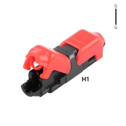 Szybkozłączka H1 przelotowa pojedyńcza czerwona