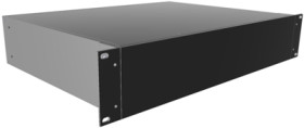 Aluminum enclosure, (L x W x H) 89 x 422 x 330 mm, black (RAL 9005), IP32, RM2U1913SBK