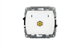 Trend Gniazdo Pojedyncze Rca (Typu Cinch - Żółty, Pozłacany) Biały Grca-1