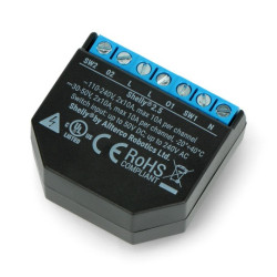 Shelly 2.5 - przekaźnik dopuszkowy / sterownik rolet WiFi 230V - aplikacja Android / iOS