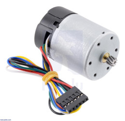 Pololu 12V Motor with 64 CPR Encoder for 37D mm Metal Gearmotors (No Gearbox, Helical Pinion)