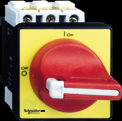 VCF0 Emergency disconnect switch, 3-pole, 690 V, 25 A, red handle