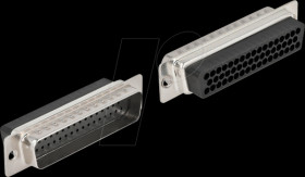 66712 D-Sub HD 50 Pin Crimp Stecker, Metall