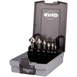 RUKO 102174 Countersink Set HSS Cylindrical Shank 40mm Peeling Cut