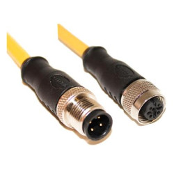 Mueller Electric Kabel siłownika czujnika Złącze A Złącze M12, Prosty 4 długość 10 m Rodzaj A Męski Żeńskie Złącze B