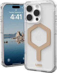 Urban Armor Gear Plyo MagSafe Case Futerał backcase Apple iPhone 16 Pro jasnozielony, przeźroczysty, złoty Kompatybilny