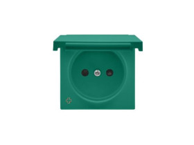 SIMON 55 Pokrywa gniazda pojedynczego z klapką w kolorze do: SGZ1CM, SGZ1M antybakteryjny zielony TGZ1BUZP/AB133 KONTAKT SIMON