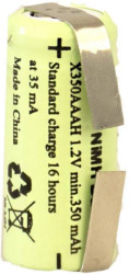 XCell X1/2AAAH-350-LFU Akumulator specjalny 1/2 AAA U-końcówka do lutowania NiMH 1.2 V 350 mAh 1 szt.