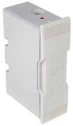 Uchwyt bezpiecznikowy montowany na szynie Mocowanie szynowe rozmiar: E1 20A 550V ac Przedni połączony Eaton