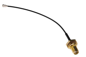 Kabel koncentryczny złącze A SMA złacze B U.FL długość 100mm typ kabla RF Z zakończeniem