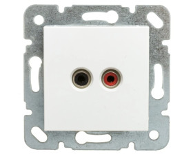 Karre Gniazdo Głośnikowe Konektor 2xchinch, Kolor Biały / 90967037