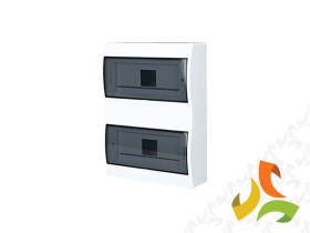 Rozdzielnica natynkowa 24 modułowa 2x12M drzwi transparentne IP40 RN-24 Fala (N+PE) 7.5 ELEKTRO-PLAST