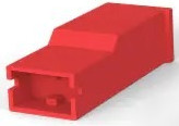 Insulating housing for 6.35 mm, 1 pole, PA, UL 94V-2, red, 154719-2