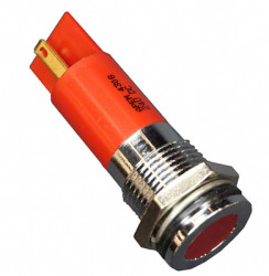 Signal light, 24 V (DC), red, 10 mcd, Mounting Ø 14 mm, pitch 1.25 mm, LED number: 1, Q14F1CXXR24E
