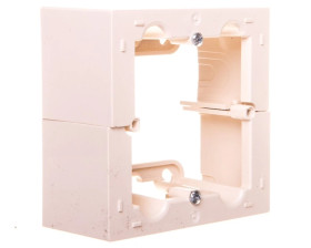 Simon 10 Puszka natynkowa pojedyncza składana kremowa CSC/41