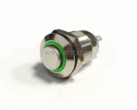 Przycisk wandal; chwil. wyst.12mm zielono- czer.