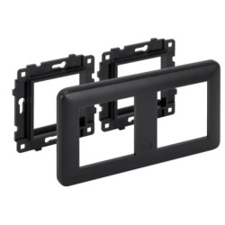 Simon Connect Suport podtynkowy z ramką 2x K45, czarny KR445/14