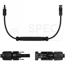 Złącze bezpiecznikowe solarne MC4 1500V DC 15A IP68 na 0,5m przewodzie solarnym MC4 6mm2 Staubli Multi-Contact