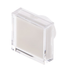 Klosz lampek do przycisku kształt: Kwadratowy Biały Soczewka RS PRO 15.2 x 15.2 x 9.1mm
