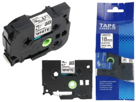 Taśma do drukarki BROTHER TZ-241 / 18mm 8m / Biała taśma TZe-241